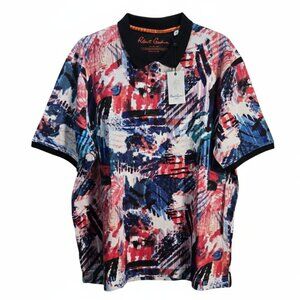 NWT | Robert Graham Colegrove Abstract Print Polo Shirt | Classic Fit | Size 3XL